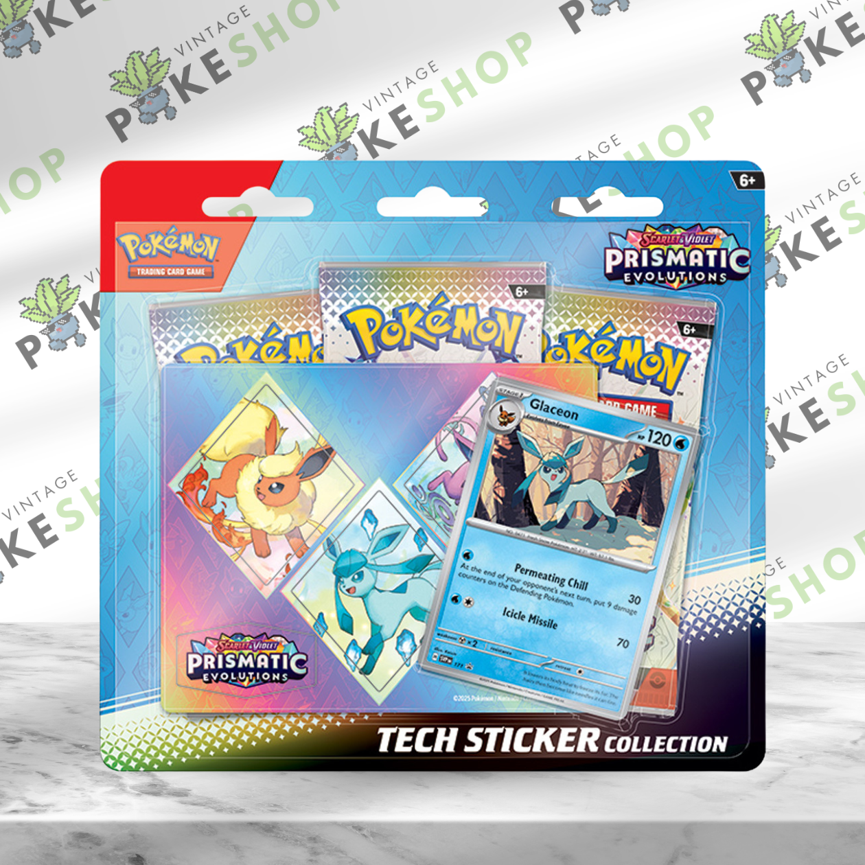 PRE-ORDER | Pokémon TCG: Scarlet & Violet—Prismatic Evolutions Tech Sticker Collection